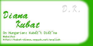 diana kubat business card